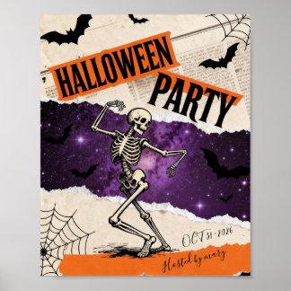 Póster Cartel de fiesta de Halloween personalizable con e