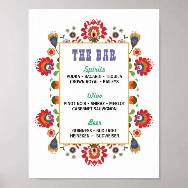 Póster Cartel de Fiesta en el Bar Evento de Compromiso (Frente)