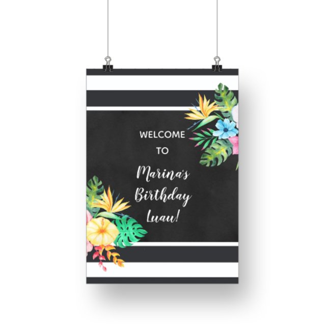 Póster Cartel de fiesta luau floral (Subido por el creador)
