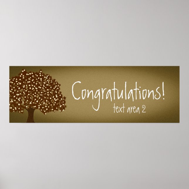 Póster Cartel de Fiesta rústico de árbol de época (Frente)