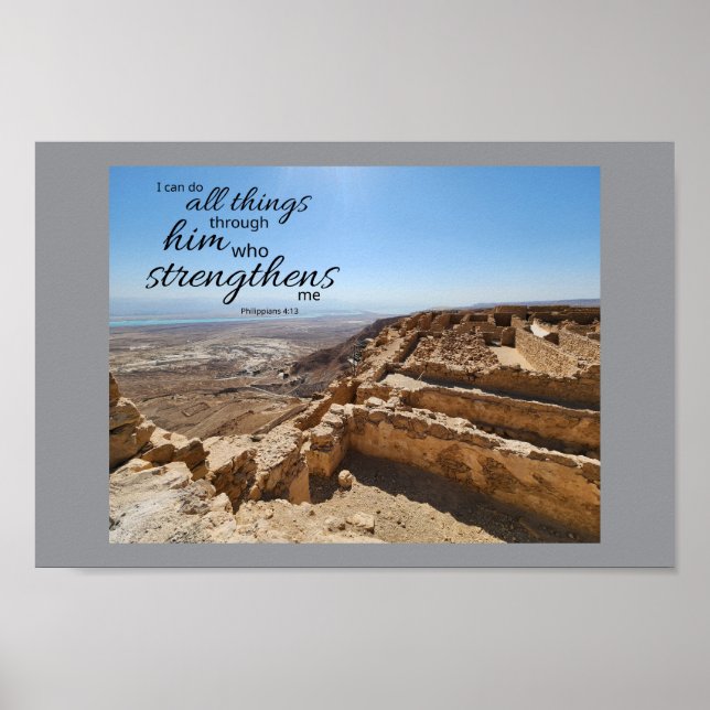 Póster Cartel de Filipenses 4:13 (Frente)