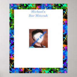 Póster Cartel de firma de Bar Mitzvah