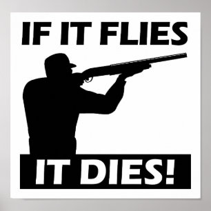 Póster Cartel de Flies Dies Funny