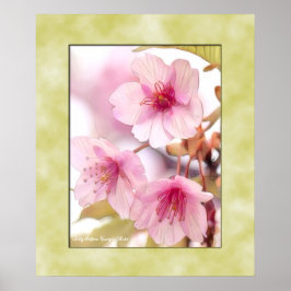Póster Cartel de flor de cerezo "Kawazu-Zakura"