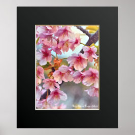 Póster Cartel de flor de cerezo "Kawazu-Zakura"