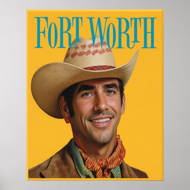 Póster cartel de Fort Worth, Texas (Frente)