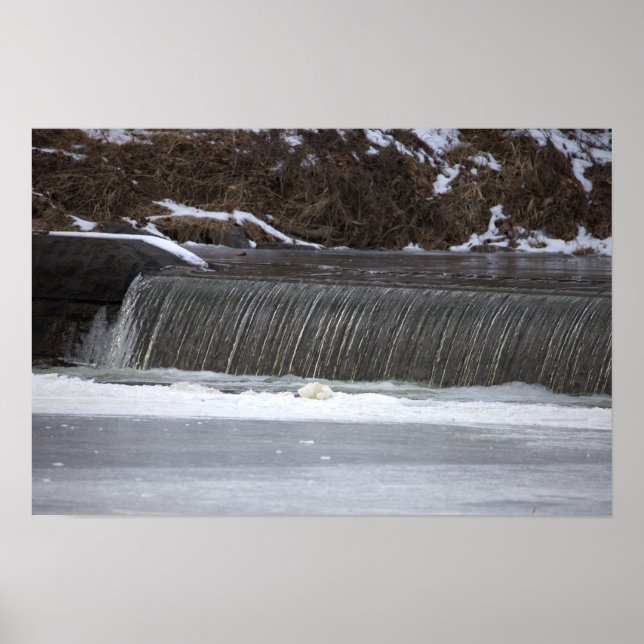 Póster Cartel de foto de cascada (Frente)