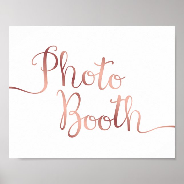 Póster Cartel de FOTOGRAFÍA Rosa Dorado Chic (Frente)