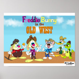 Póster Cartel de Freddie Bunny en el Viejo Oeste