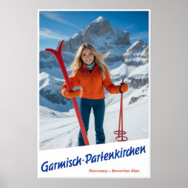 Póster Cartel de Garmisch Partenkirchen Alemania