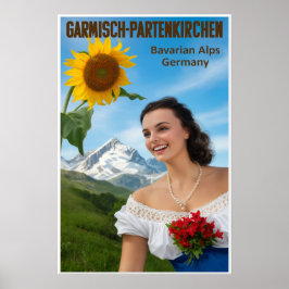 Póster Cartel de Garmisch Partenkirchen, Alemania