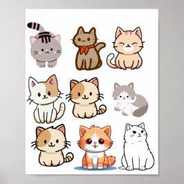 PÓSTER CARTEL DE GATOS