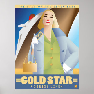 Póster cartel de Gold Star Cruise Line