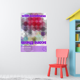 Póster Cartel de Gran Danés Asústalos con amabilidad