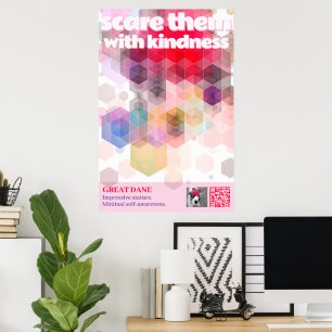 Póster Cartel de Gran Danés Asústalos con amabilidad