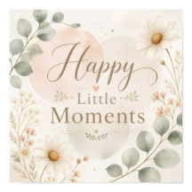 Cartel de Guardería Momentos Felices Pequeños