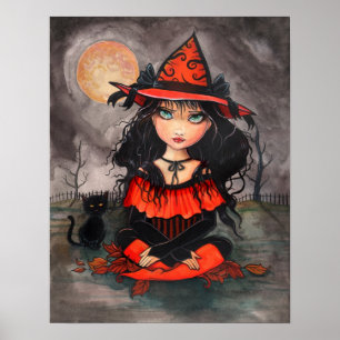 Póster Cartel de Halloween Gothic Big Eye Art