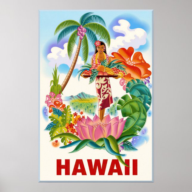 Póster Cartel de Hawái (Frente)