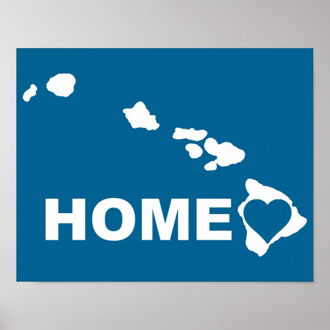 Póster Cartel de Hawaii Hogar Lejos del Estado (Frente)