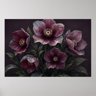 Póster Cartel de Hellebore de Invierno del Santuario de F