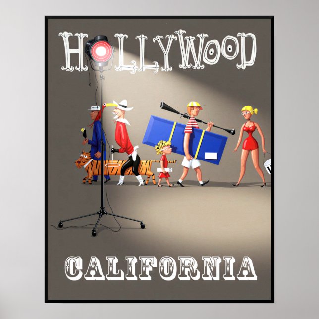 Póster cartel de Hollywood (Frente)
