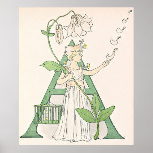 Póster Cartel de ilustración vintage de Ottilia Adelborg