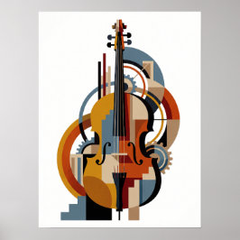 Póster Cartel de Jazz Art Déco Elegante