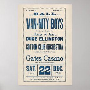 Póster Cartel de jazz de Duke Ellington - Cotton Club - G