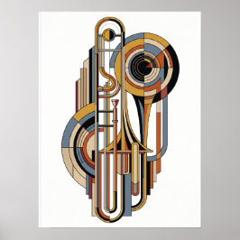 Póster Cartel de Jazz Moderno Vintage Elegante