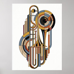 Póster Cartel de Jazz Moderno Vintage Elegante