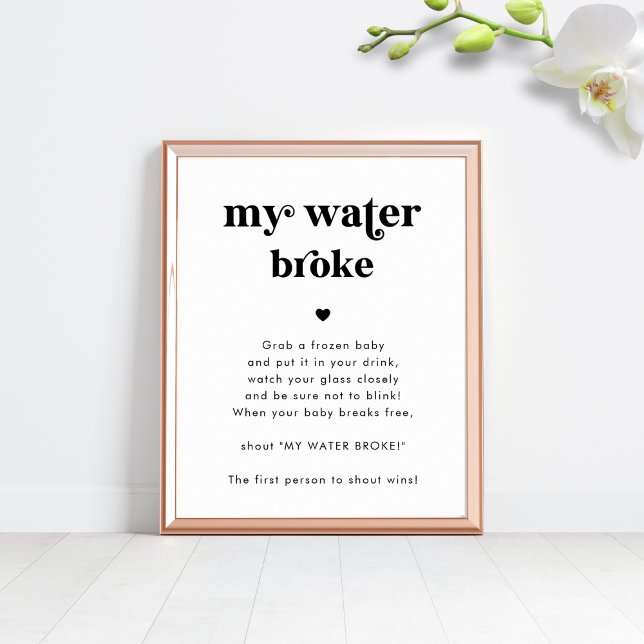 Póster Cartel de juego de baby shower de guión retro Mi a (Subido por el creador)