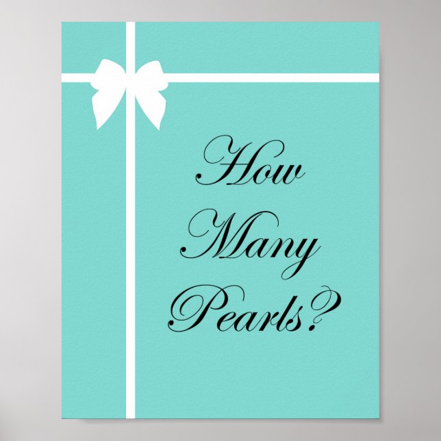 Póster Cartel de juego de desayuno nupcial turquesa Aqua (Frente)