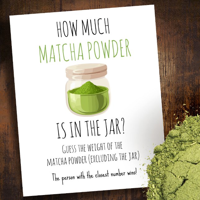Póster Cartel de juego de fiesta con tema de Matcha (Subido por el creador)