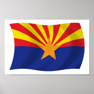 Póster Cartel de la bandera de Arizona