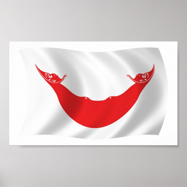 Póster Cartel de la Bandera de Rapa Nui (Frente)