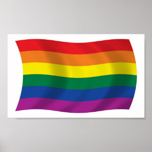 Póster Cartel de la bandera del movimiento Orgullo Gay