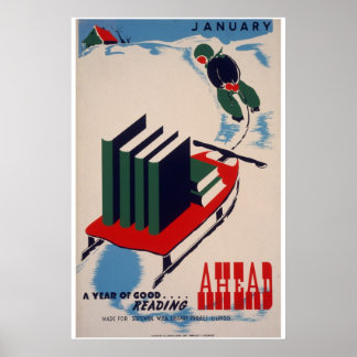 Póster Cartel de la Biblioteca WPA