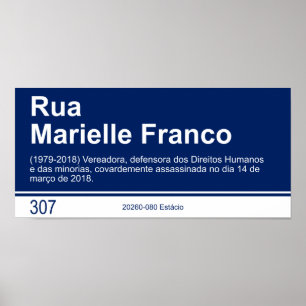 Póster Cartel de la calle - Marielle Franco