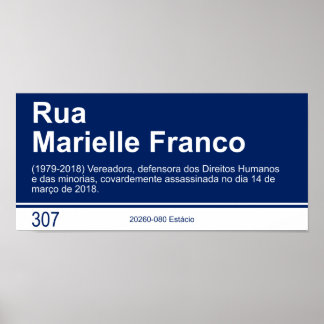 Póster Cartel de la calle - Marielle Franco