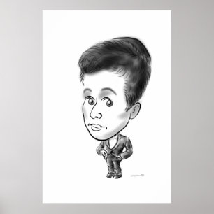 Póster Cartel de la caricatura a bordo 13b