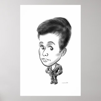 Póster Cartel de la caricatura a bordo 13b