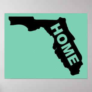 Póster Cartel de la casa de Florida Signo del estado del 