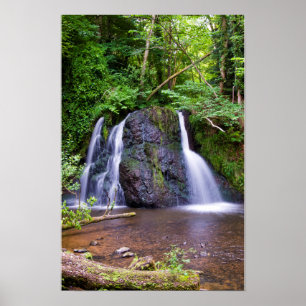 Póster Cartel de la cascada de Fairy Glen, Rosemarkie, Es
