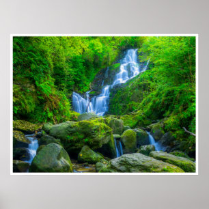 Póster Cartel de la cascada de Torc Parque Killarney Ir