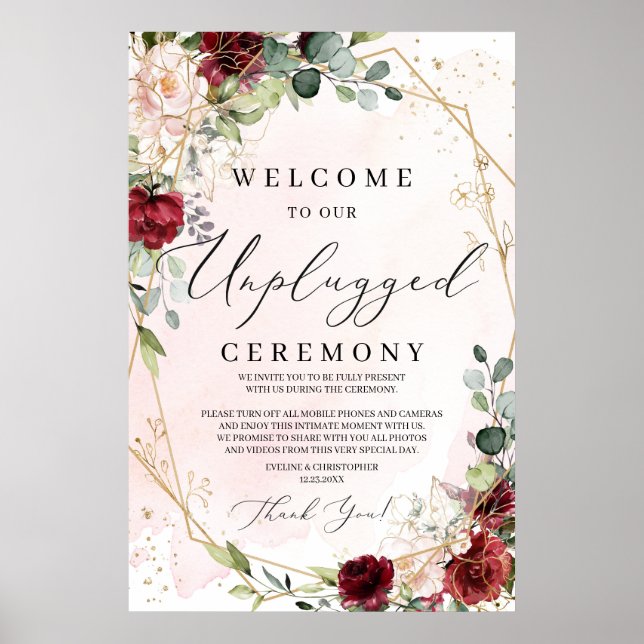Póster Cartel de la ceremonia de bienvenida de Boho burgu (Frente)