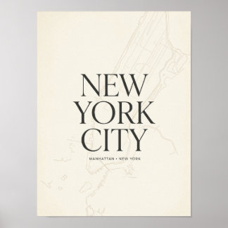 Póster Cartel de la ciudad de Nueva York