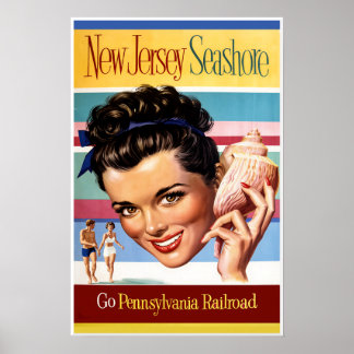 Póster Cartel de la costa de Nueva Jersey