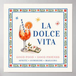 Póster Cartel de La Dolce Vita Spritz & Stacks