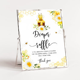 Póster Cartel de la ducha de bebé en el pañal de abeja