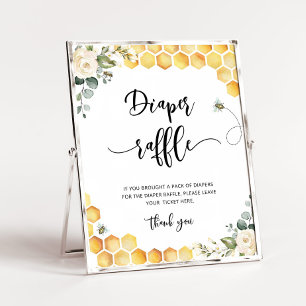 Póster Cartel de la ducha de bebé en el pañal de abeja